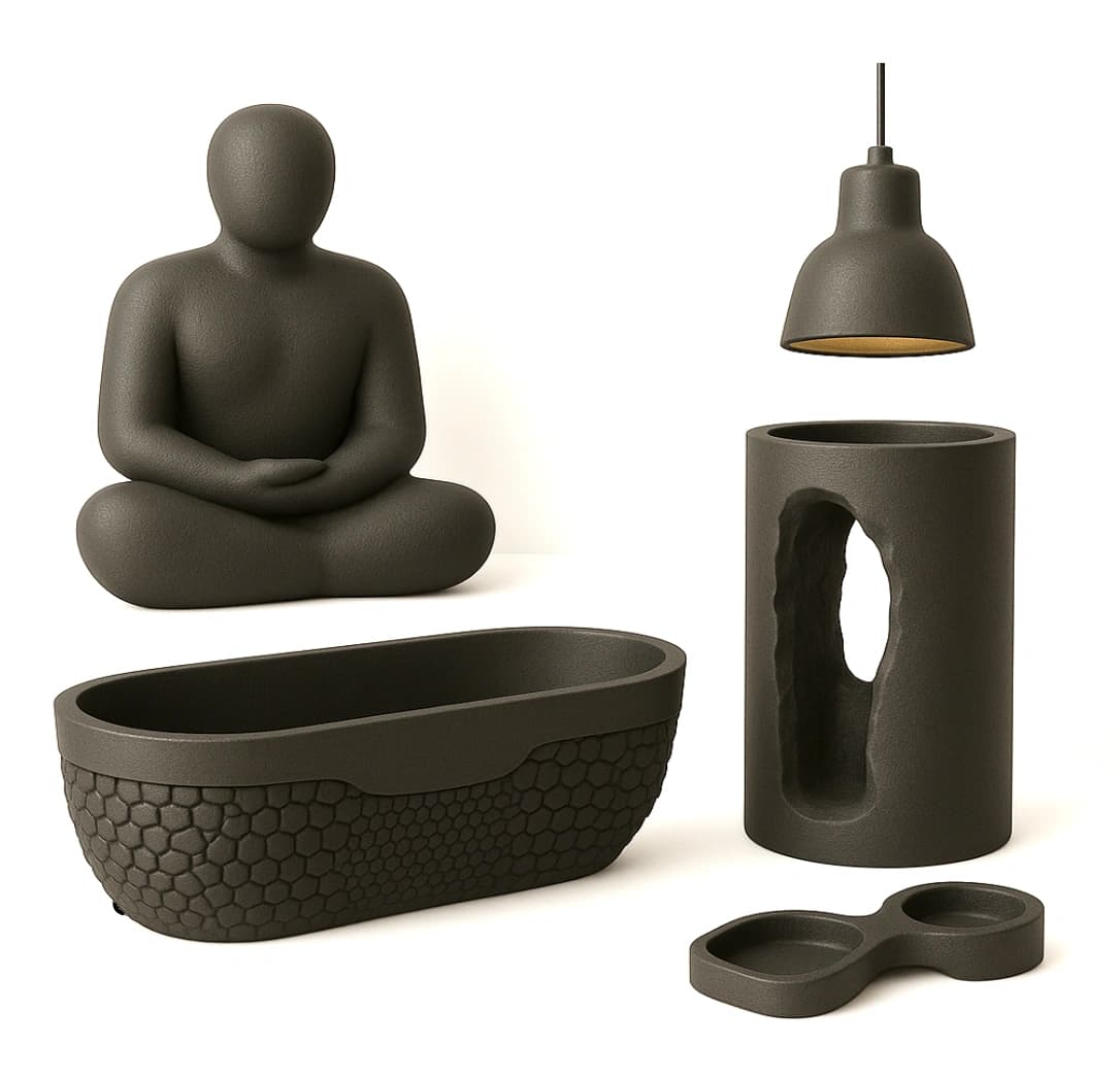 Foto 5 - Produção de peças artísticas anteriormente feitas em cera perdida.