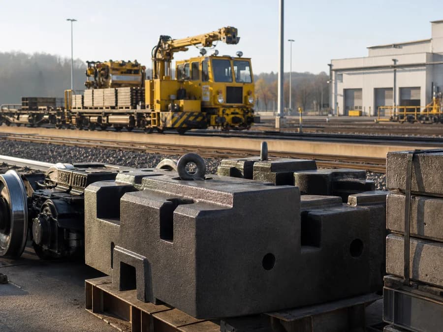 Construção ferroviária e contrapeso de ferro fundido