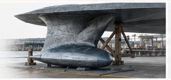 Quilha de lastro sob o casco de um veleiro
