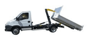 Braço de elevação da caçamba do caminhão