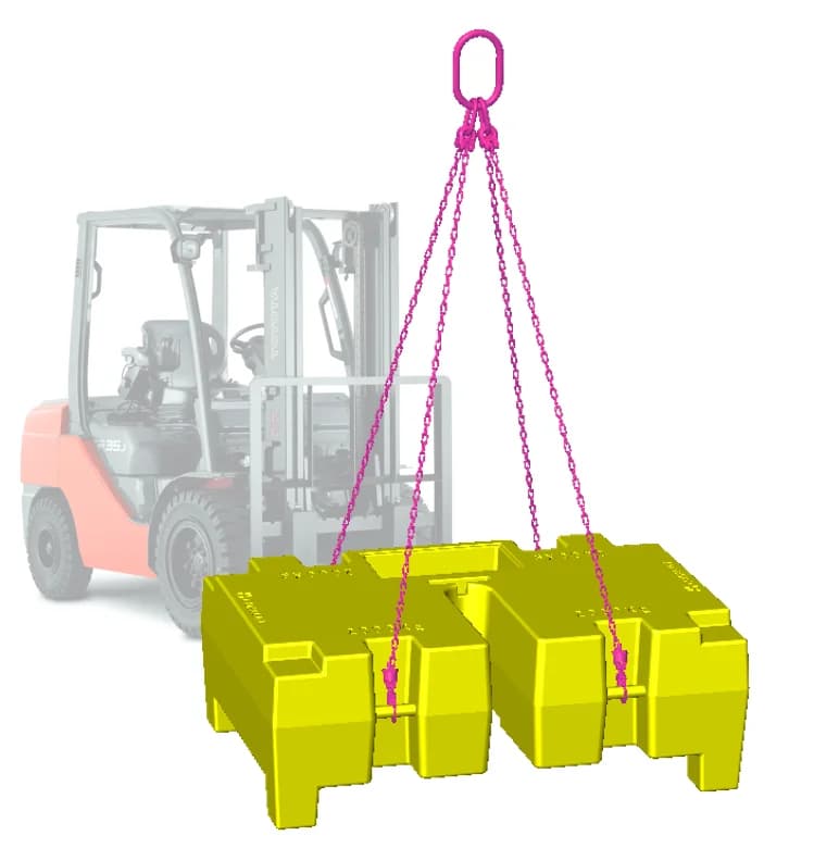 Massa de lastro VGP de 2000 KG