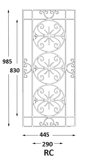 Grade de ferro forjado - Referência RC