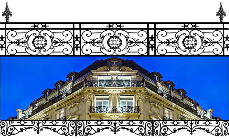 Reprodução idêntica fundição de arte guarda-corpo