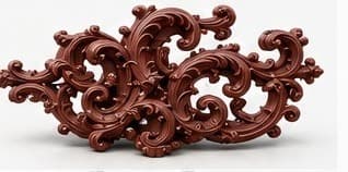 Ornamento decorativo em ferro fundido finamente cinzelado