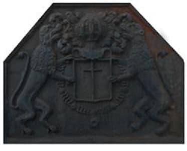 Placa forte antiga, com relevo muito pronunciado