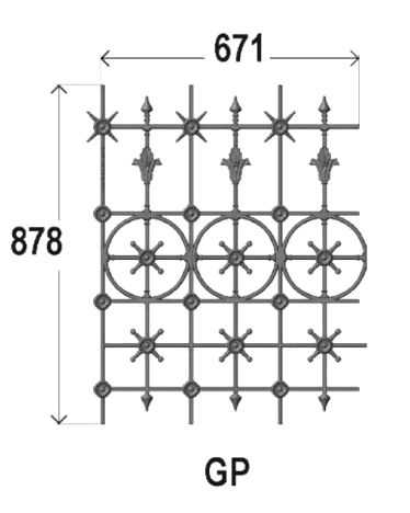 Balustrada, guarda-corpo trabalhada em ferro fundido
