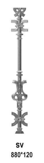 Balustrada, guarda-corpo trabalhada em ferro fundido