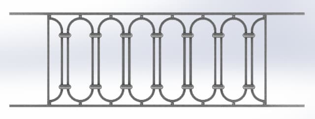 Grade de varanda, guarda-corpo de ferro fundido — ref MJ