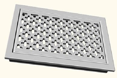 Grelha retangular tijolo 220x160