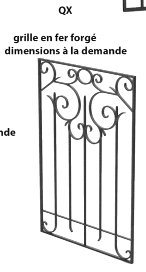 Grade de ferro forjado - Referência QX