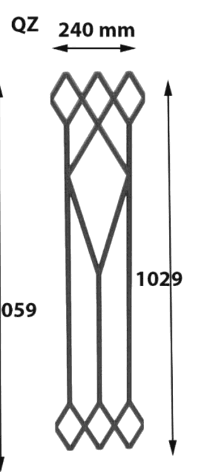 Grade de ferro forjado - Referência QZ