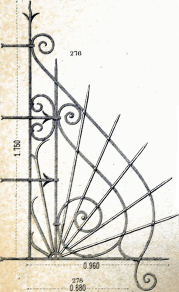 Grade de separação em ferro fundido Loiselet - 1º modelo