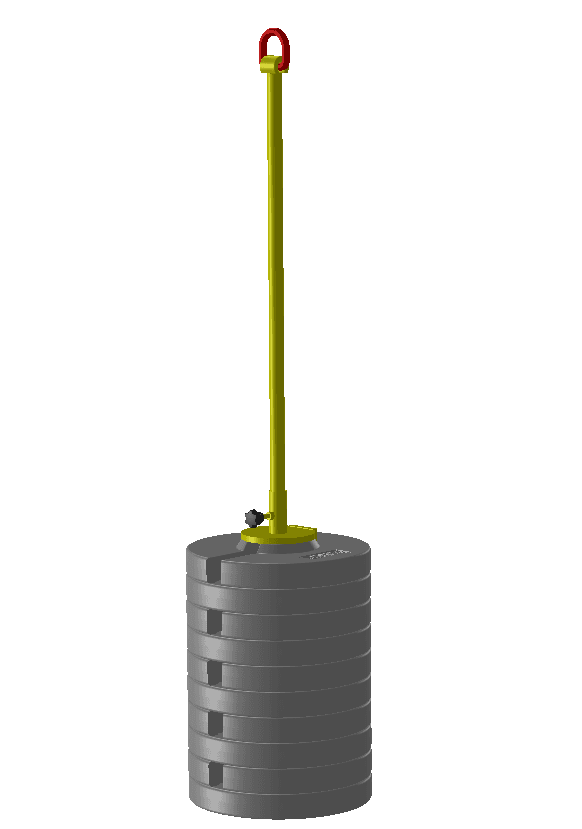 Massa de carga cilíndrica