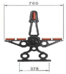 Pé de banco da cidade de Paris duplo