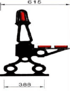 Pé de banco da cidade de Paris simples