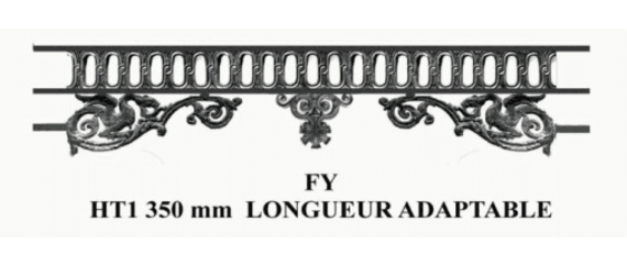 Barra de apoio de janela em ferro fundido — ref FY