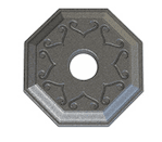 Rosácea decorativa de ferro fundido - 1675