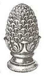 Bola de escada - Pinha de base redonda